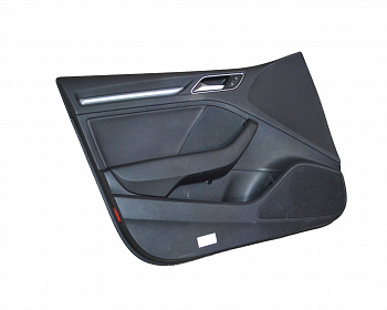 Обшивка двери передняя левая (в сборе) черная AUDI A3 8V5867103LWFA